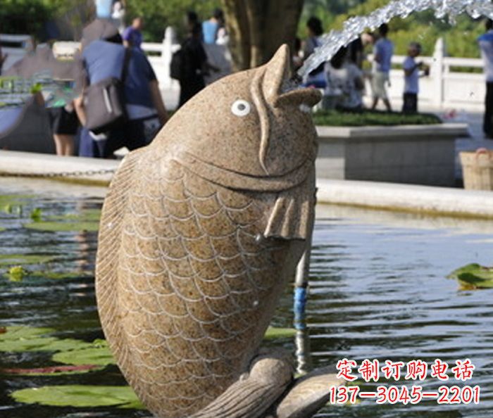 太原大理石鲤鱼喷泉石雕
