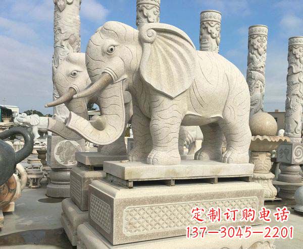 太原大理石招财大象雕塑