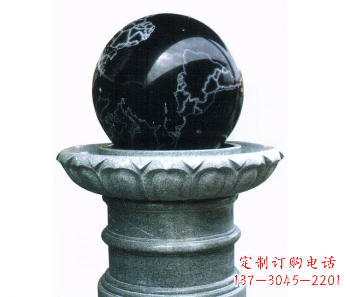 太原公园景观风水球喷泉石雕 (3)