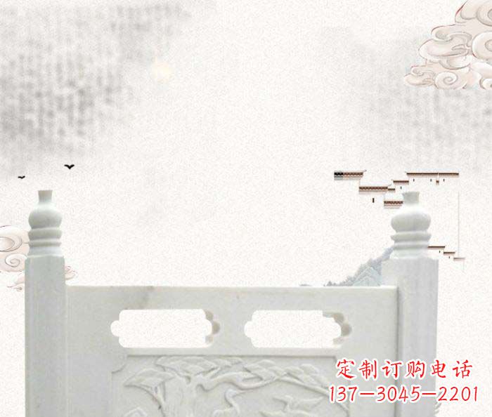 太原公园景观汉白玉石雕栏板