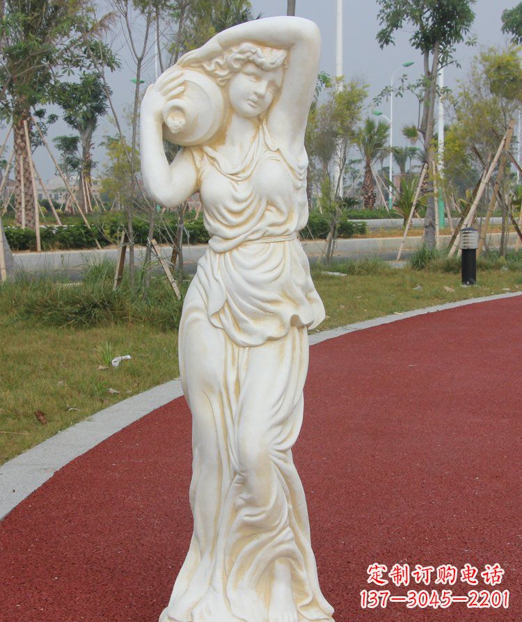 太原公园景观汉白玉仕女石雕