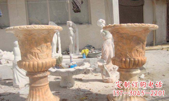 太原红花盆石雕艺术雕塑