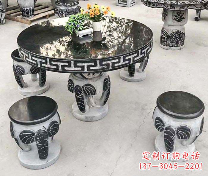太原公园景观圆形石桌凳