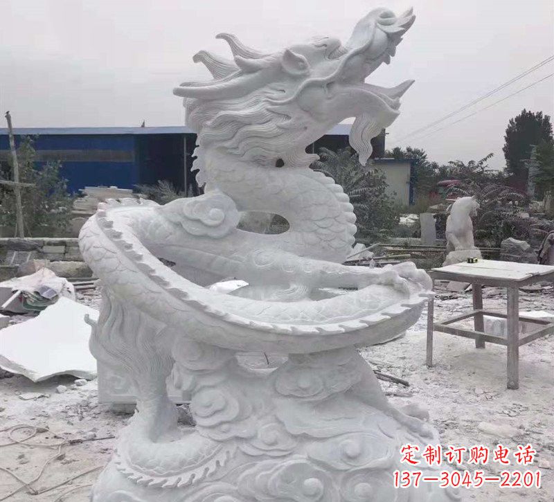 太原精美盘龙石雕塑