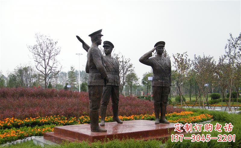 太原公园警察人物铜雕