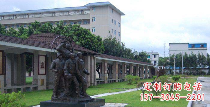 太原公园军人人物铜雕