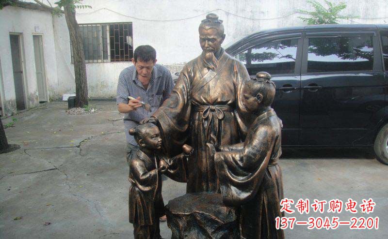 太原精美铜雕—中领雕塑孔融让梨景观雕塑定制