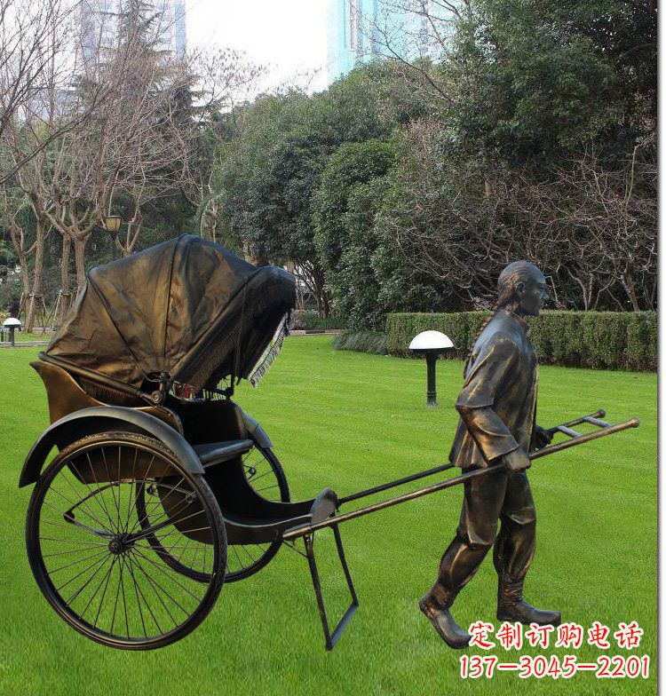太原艺术纪念·传统文化·黄包车雕塑