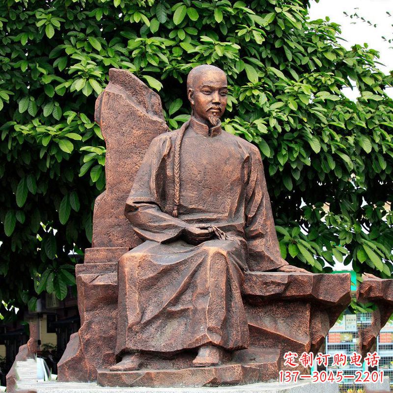 太原清朝名人叶天士纯铜雕像