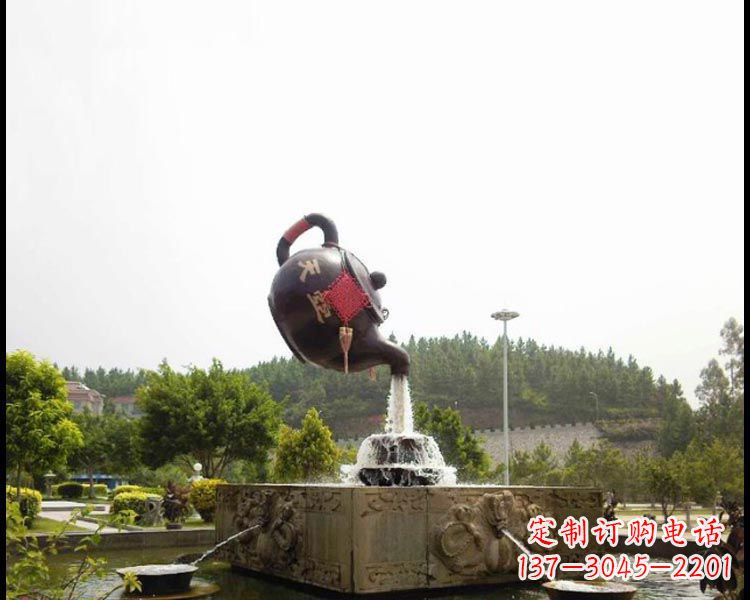 太原传统工艺茶壶铜雕