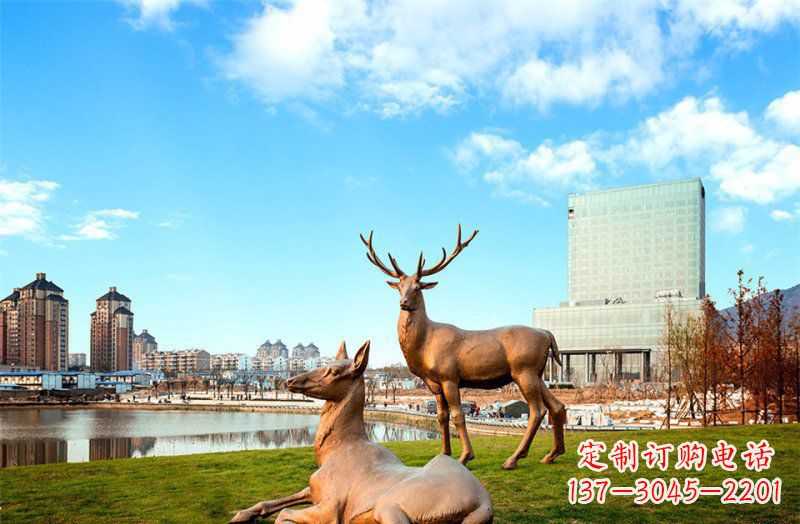 太原优质精美羚羊铜雕塑