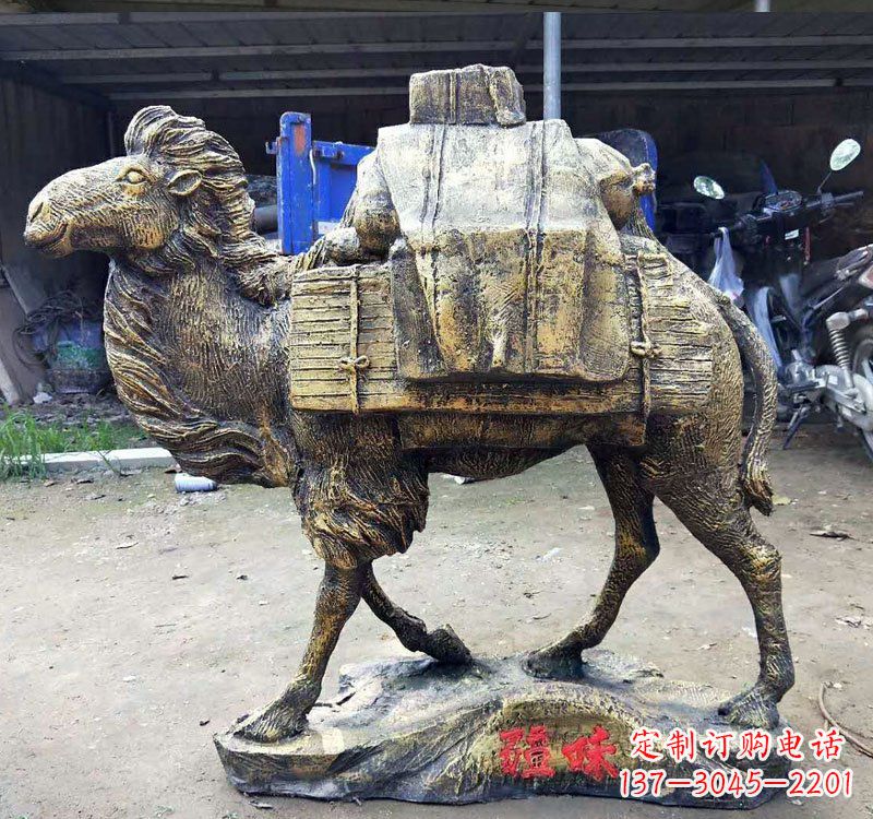 太原新颖华丽的骆驼铜雕定制