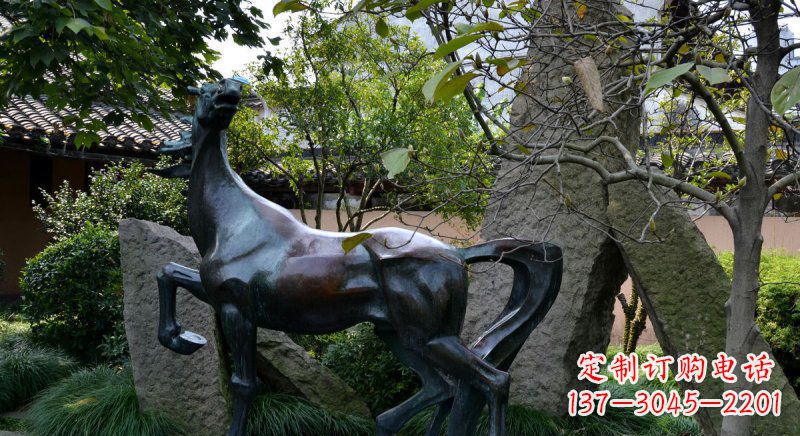 太原公园马动物铜雕 (6)