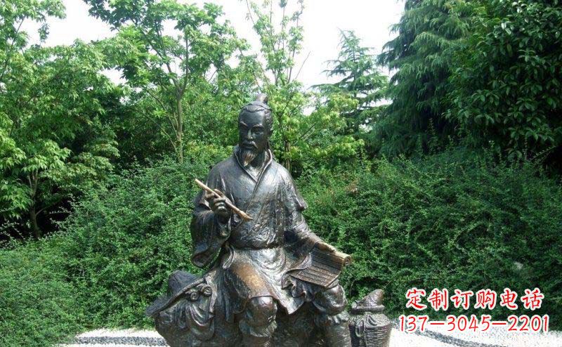 太原传统风情渔翁铜雕