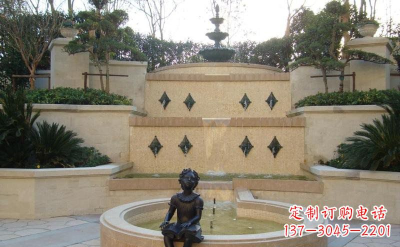 太原西方风尚小女孩铜雕