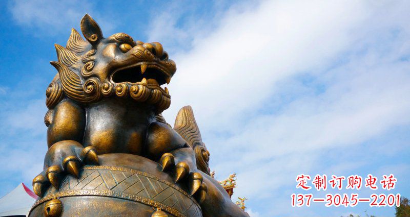 太原大型铜雕狮子景观装置