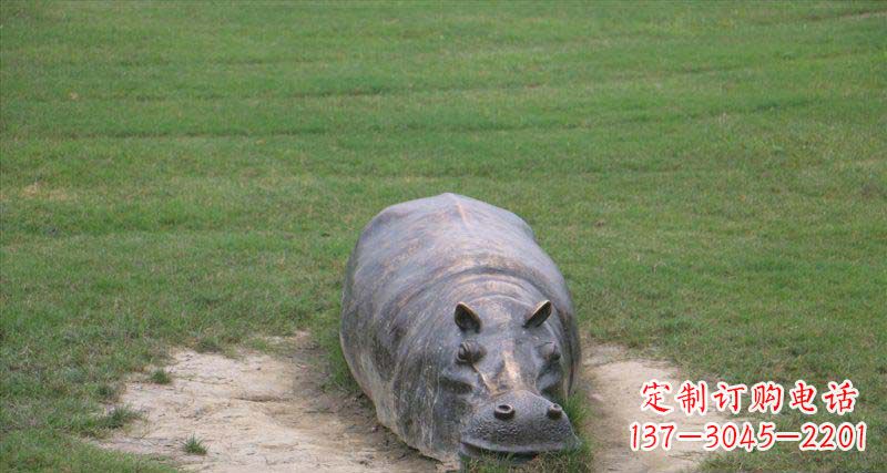 太原铜雕河马雕塑