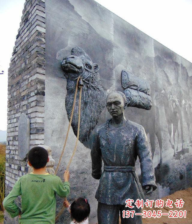 太原清朝人物骆驼雕塑