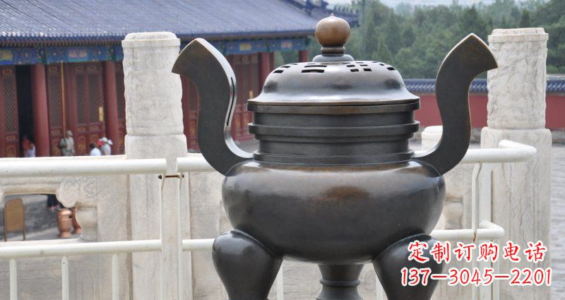 太原高雅香炉铜雕,景观雕塑装置