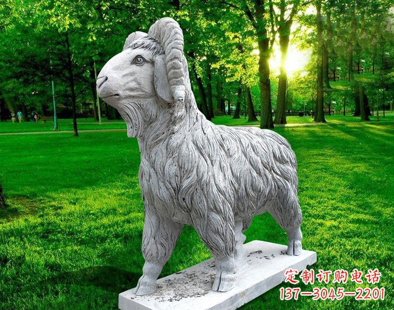 太原欣赏大自然的魅力,园林装饰,定制精美山羊石雕