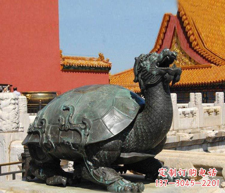 太原精美铜雕龙龟,给你公园独特色彩