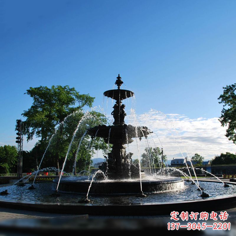 太原精美喷泉雕塑,点缀公园美景