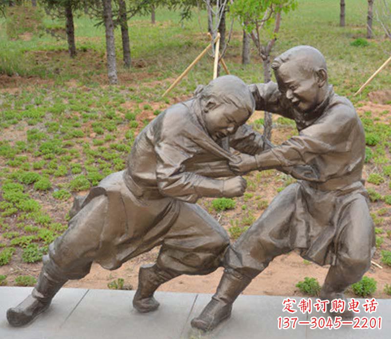 太原精致雕塑小男孩铜雕