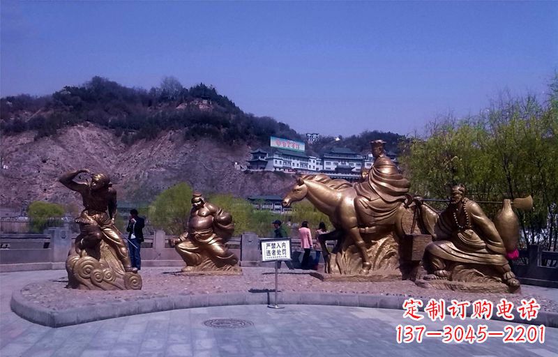 太原精美铜雕唐僧师徒小品
