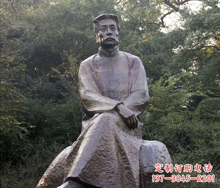 太原高贵雄伟,全球首创,鲁迅人物铜雕塑