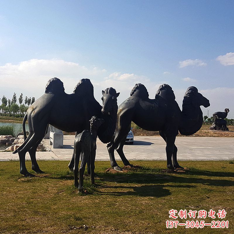 太原铜骆驼雕塑,精致景观装饰