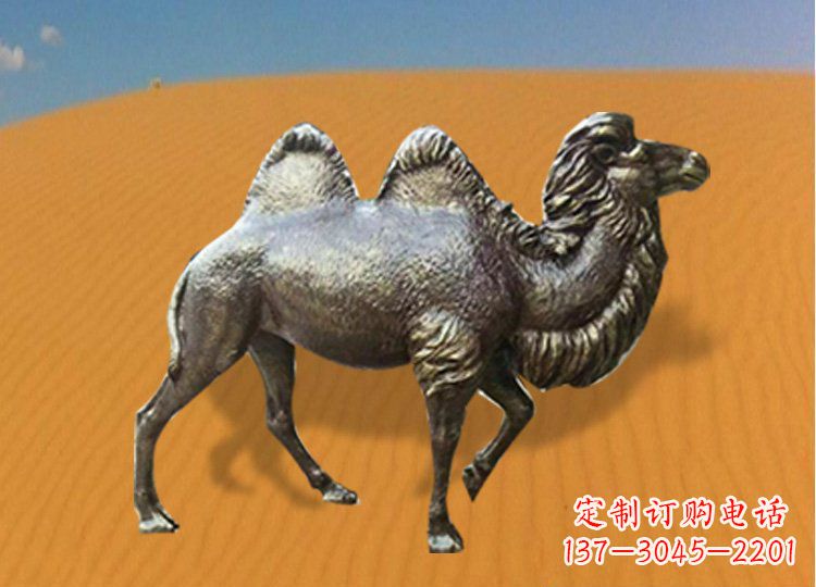 太原公园装饰精美铜骆驼雕塑