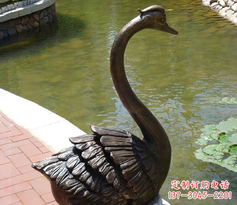 太原公园铜雕天鹅喷泉雕塑