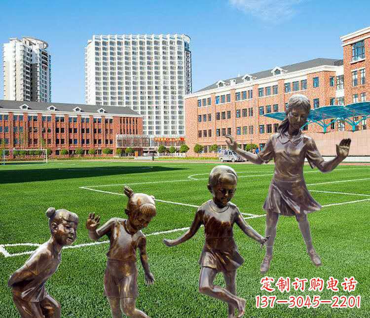 太原中领雕塑定制小孩铜雕