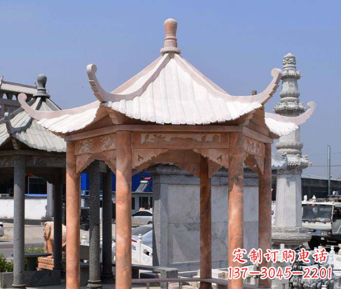 太原中领雕塑设计凉亭雕塑,清新简约添美感