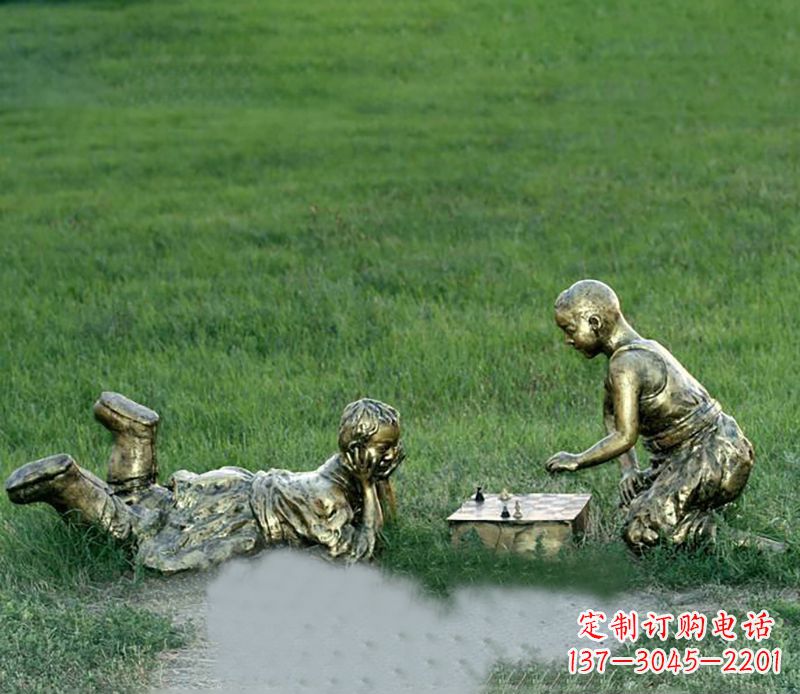 太原优雅精致的儿童铜雕