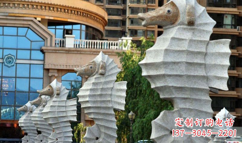 太原艺术级小区喷水马雕塑