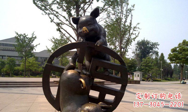 太原优雅而富有表现力的动物铜雕