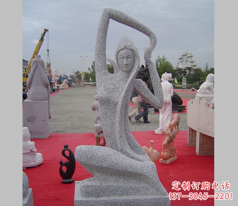 太原中领雕塑定制精美瑜伽美女雕塑