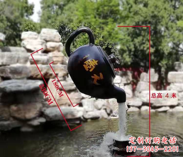 太原玻璃钢仿真茶壶雕塑