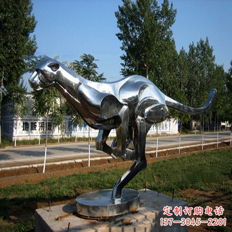太原活泼可爱的袋鼠拉丝不锈钢雕塑