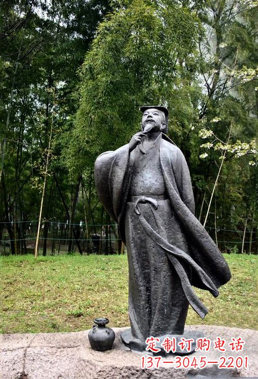 太原诞生于中国古代传奇的雕塑——王羲之铸铜雕塑