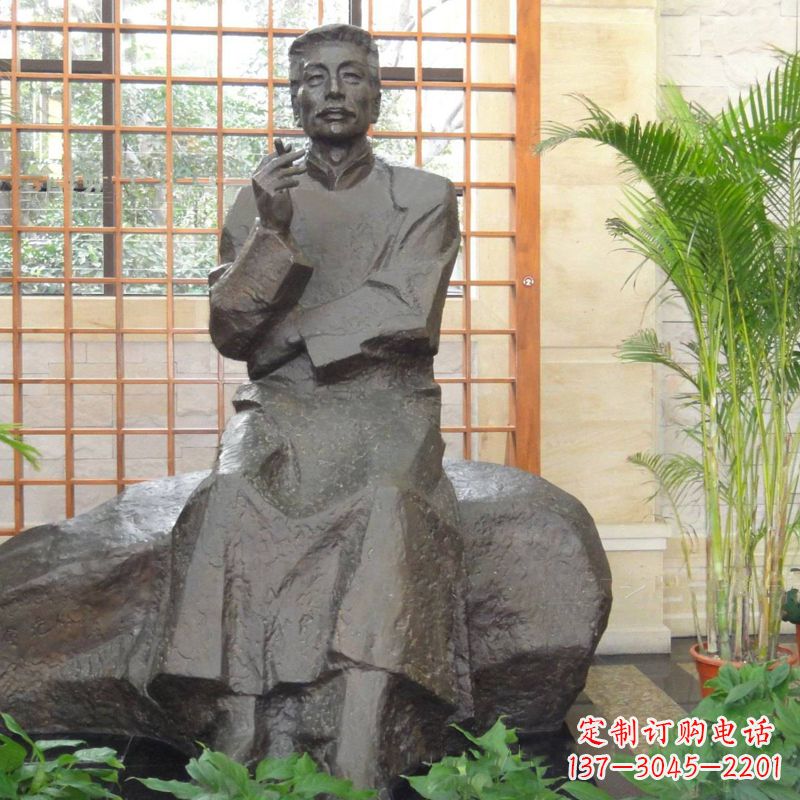太原中领雕塑|传承历史文化的鲁迅铜雕像