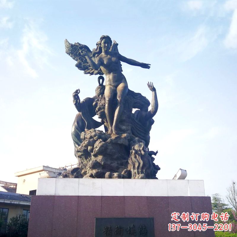 太原雕刻传说——精卫填海景观雕塑