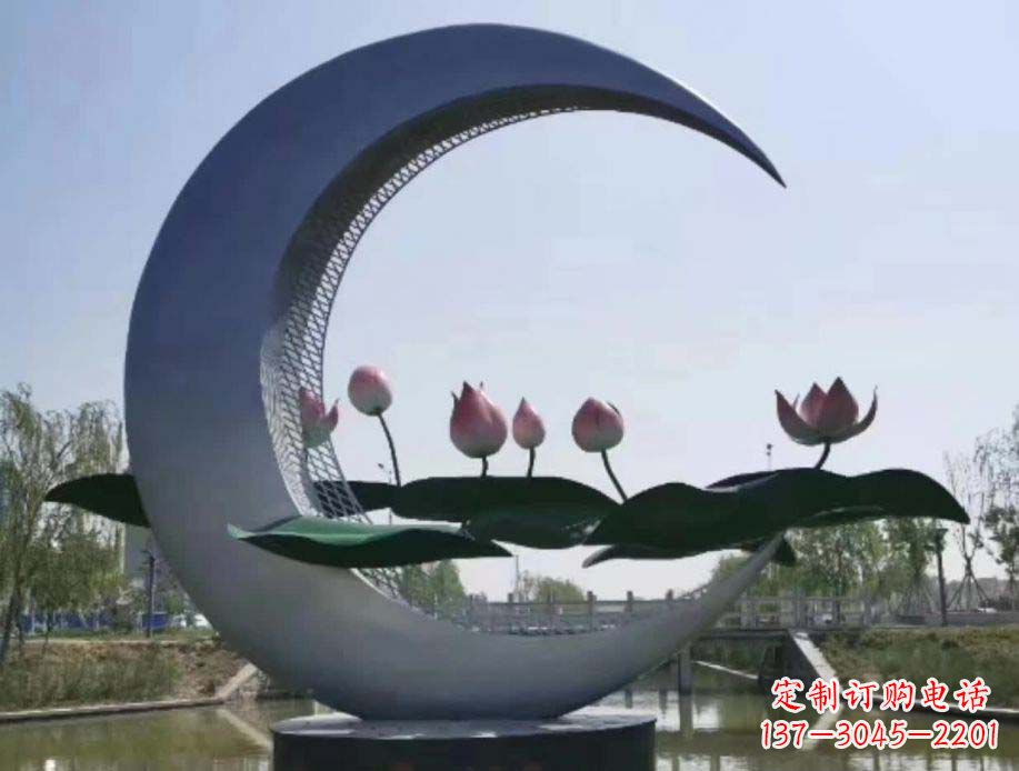 太原不锈钢月亮景观装饰雕塑