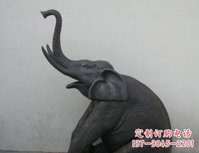 太原铜雕大象喷水动物塑像