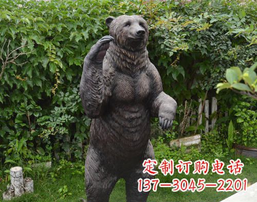 太原狗熊动物铜雕
