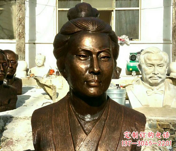 太原古代词人李清照胸像铜雕