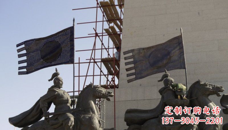 太原古代将军景区铜雕