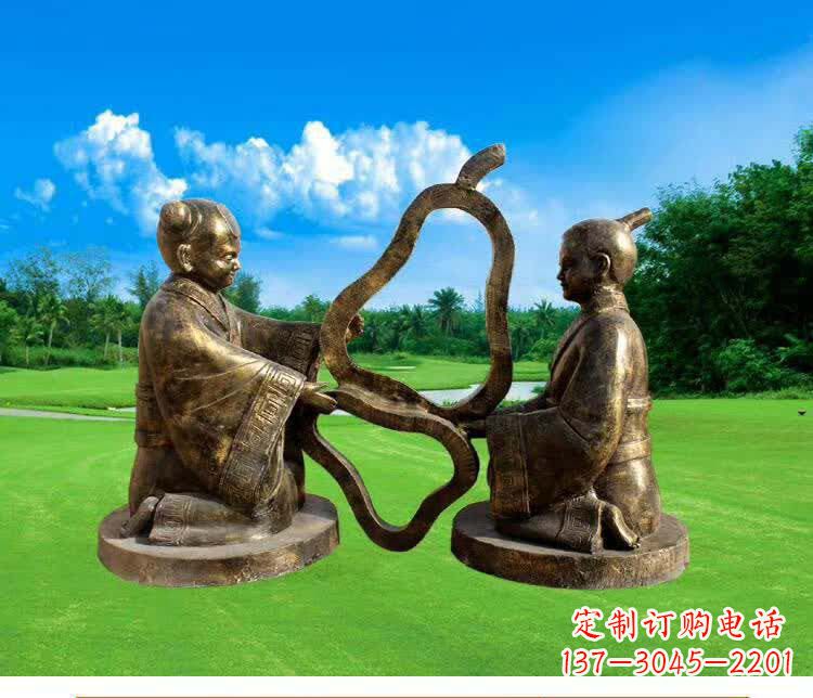 太原古代孔融让梨人物铜雕