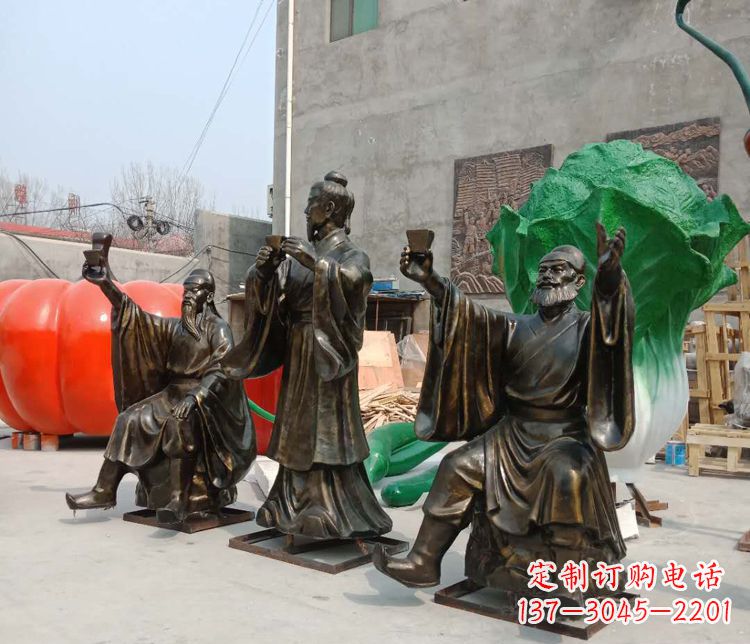 太原浓缩古代江湖英雄——名人雕塑